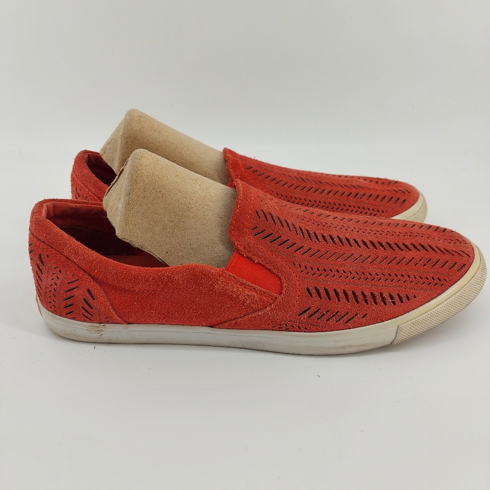 Coach Alegra slip on sneakers leather red size 8